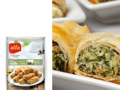 Mini rolls with spinach & feta
