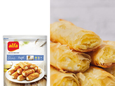 Mini rolls with feta cheese