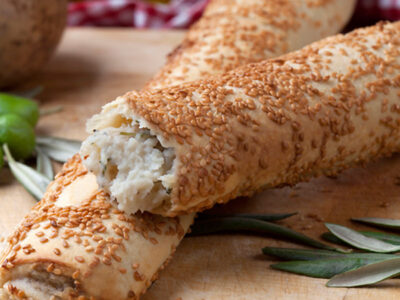 Koulouri with feta