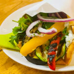 Pita with grilled vegetables