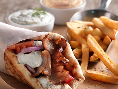Pita with gyros